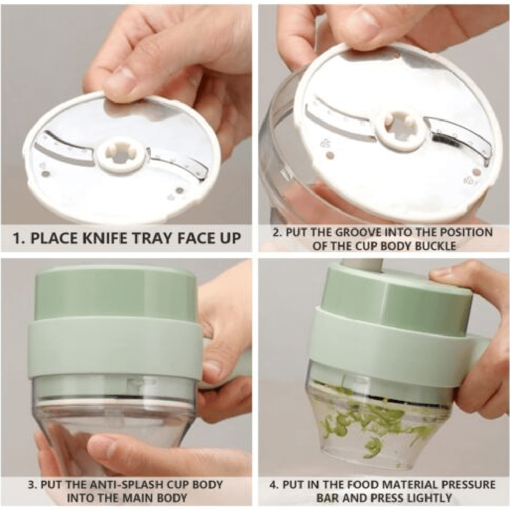 4in1 Handheld Electric Vegetable Cutter Set - Wireless Food Processor, Electric Vegetable Chopper4 في 1 مجموعة قطاعة خضروات كهربائية محمولة باليد - محضر طعام لاسلكي ، قطاعة خضروات كهربائية 4in1 Handheld Electric Vegetable Cutter Set - Wireless Food Processor, Electric Vegetable Chopper4 في 1 مجموعة قطاعة خضروات كهربائية محمولة باليد - محضر طعام لاسلكي ، قطاعة خضروات كهربائية
